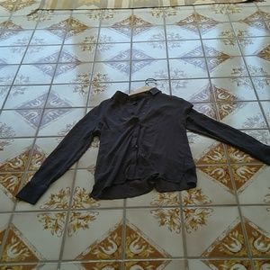 Black button down top